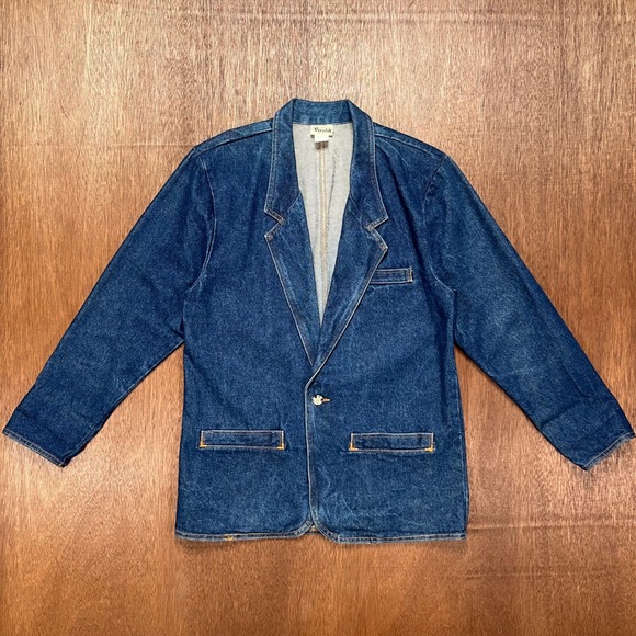 Vivaldi Jackets & Blazers - Vivaldi Jeanswear Vintage Denim Blazer Jacket Medium Wash Made in USA Small